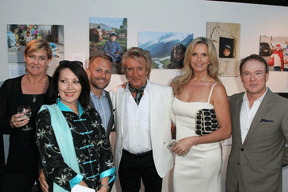 Rod Stewart meets The UKares Foundation Board Members (L-R) Secretary- Debbie Blevins, CEO Fiona Harden, President Craig Young, Rod Stewart, Penny Lancaster and Chairman Marc Coneely. (photo used with kind permission David Buchan/Getty Images)  